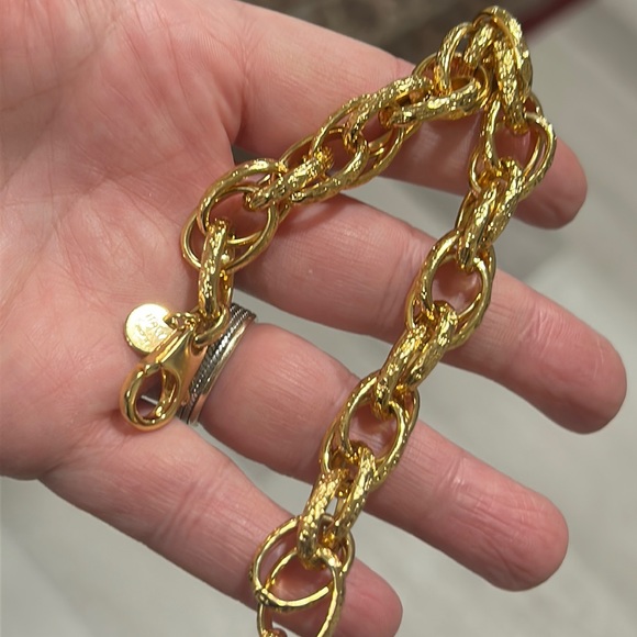 Bracelet Articulé Et Martelé Dolce Vita - Carrés Crème, Marron & Noir - Occasion